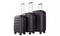 3 PIECE LIOR LUGGAGE SET TSA LOCKS EXPANDABLE AND FRICTION RESISTANT - BLACK - Like New