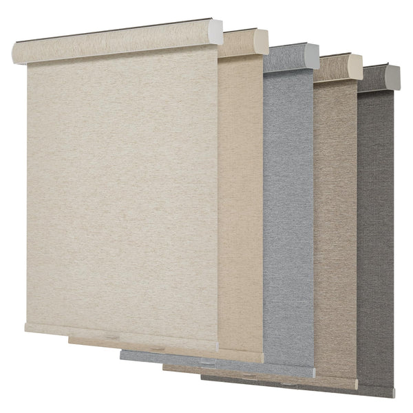 Persilux Blackout Roller Shades for Windows,Cordless,Linen Fabric,Roller Blinds - Like New