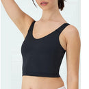 MHM004 HANES WOMEN'S MOVES CROP BRALETTE V-NECK CROPPED PULLOVER 2XL - BLACK - Like New