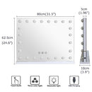 31.5"x 23.6" Vanity Mirror Makeup Mirror with Lights,10X Large LCL-8064-24-WHITE - Like New