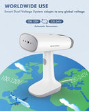 BEAUTURAL TRAVEL STEAMER FOR CLOTHES DUAL VOLTAGE FOLDABLE HANDHELD - WHITE - Like New