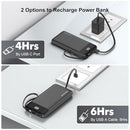 PENAOVER PORTABLE CHARGER 10000MAH 5 OUTPUT 2 INPUT, LED DISPLAY TW1016 - BLACK - Brand New