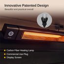 EAST OAK 3000W Wall Mounted Electric Infrared Heater WPH22001 - Black - Like New