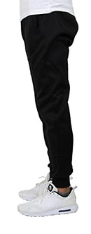 GALAXY BY HARVIC MEN'S SLIM FIT FLEECE JOGGER PANTS MEN XL BLACK - Brand New