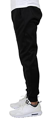 GALAXY BY HARVIC MEN'S SLIM FIT FLEECE JOGGER PANTS MEN XL BLACK - Brand New