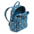 38890-18737 VERA BRADLEY PREMIUM COTTON SMALL BACKPACK - TEAL AND GOLD PAISLEY - Like New
