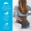 PURSONIC EXTRA LARGE ELECTRIC HEATING PAD FOR BACK PAIN RELIEF 12X24 - GRAY - Like New