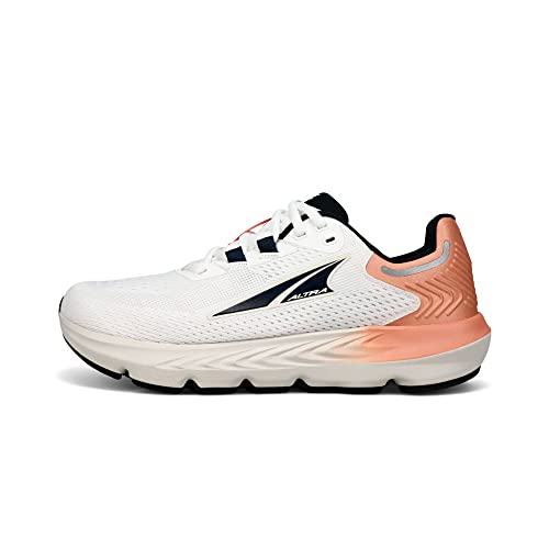 AL0A7R7O110 ALTRA WOMEN'S PROVISION 7 ROAD RUNNING SHOE, SIZE 6, WHITE/PEACH Like New