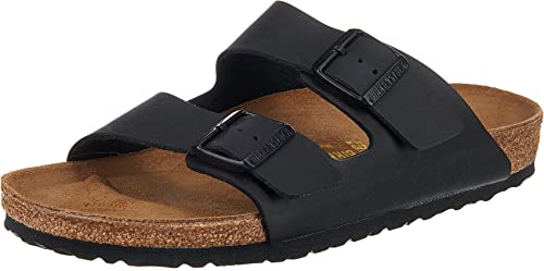 BIRKENSTOCK ARIZONA UNISEX SANDALS BLACK OILED LEATHER SIZE 4 MENS 6 WOMENS Like New