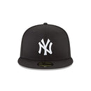 11591127 NEW ERA 59FIFTY NEW YORK YANKEES FITTED HAT MEN 8 BLACK/WHITE - Brand New