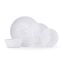 Fortessa La Jolla Glass 16 Piece Dinnerware Set, Service for 4, White - Brand New