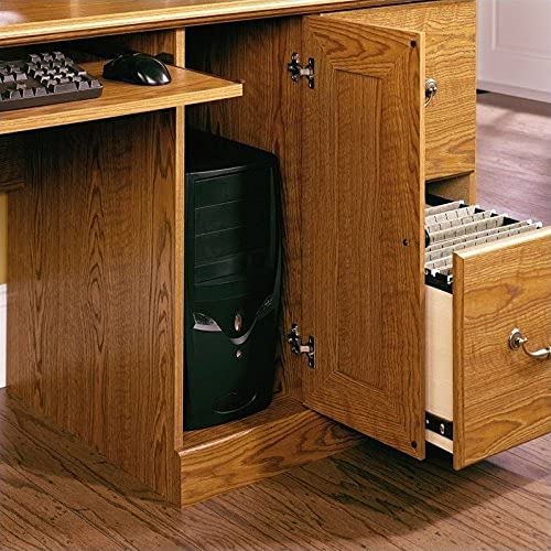 Sauder Orchard Hills 59"W Computer Desk With Hutch 418650 - Milled Cherry New