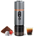 COCQUECO CONQUECO ESPRESSO MACHINE TRAVEL: 12V CAR COFFEE MAKER PMC020 - SILVER - Like New