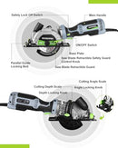 WORKPRO 5.8AMP 3500RPM CIRCULAR SAW PARALLEL GUIDE W125306AE - GRAY,GREEN,BLACK - Like New