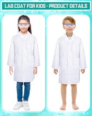 Unittype 6 Sets 18 Pcs White Kids Lab Coats Bulk Children Girl Doctor Scientist - Like New