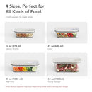GENICOOK 4 Set Glass Meal Prep Containers with One-Hand Slid BPA Free - Like New