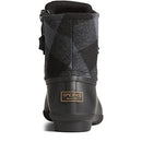 SPERRY WOMEN'S SALTWATER RAIN BOOT - SIZE WOMEN 5.5 (EU W35.5) - BLACK CHECK - Like New
