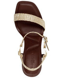 KARL LAGERFELD PARIS WOMEN CYBIL EVENING HEEL SIZE 8.5 NATURAL - Like New