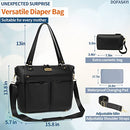 DOFASAYI Leather Diaper Bag Atmosphere Bag Backpack Tote Changing Pad - Black - Like New