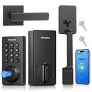 PHILIPS WI-FI SMART DOOR LOCK HANDLE KEYPAD DEADBOLT FRONT DOOR - MATTE BLACK - Like New