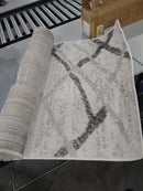 SMOKY 2X6X10 CROSS-PATTERN RUG - GRAY - Like New