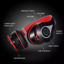 Mpow 059 Bluetooth Headphones Over Ear Fold-able Wireless Headset Stereo - Red - Like New