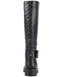 KL446232 KARL LAGERFELD WOMENS MEARA HOUNDSTOOTH KNEE HIGH WOMEN BLACK SIZE 7.5 - Like New