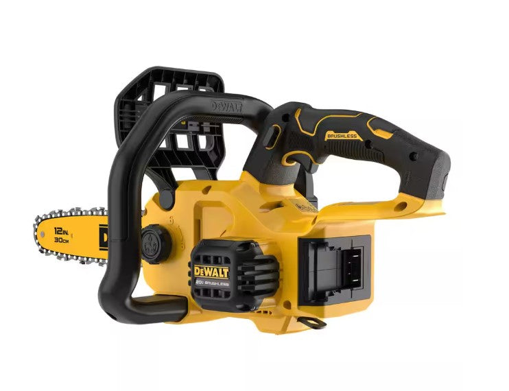DEWALT 20V MAX 12 IN. CORDLESS BATTERY POWERED CHAINSAW TOOL ONLY - YELLOW/BLACK - Like New