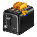 RAMJOY BLACK TOASTER 2 SLICE EXTRA WIDE SLOT TOASTER - BLACK - Brand New