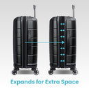 AMERICAN TOURISTER STRATUM 2.0 HARDSIDE EXPANDABLE LUGGAGE JET BLACK 3PC - Brand New