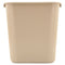 RUBBERMAID RESIN WASTEBASKET/TRASH CAN 7-GALLON/28-QUART FOR BEDROOM - BEIGE - Like New