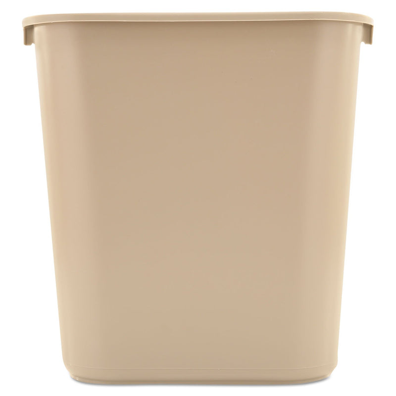 RUBBERMAID RESIN WASTEBASKET/TRASH CAN 7-GALLON/28-QUART FOR BEDROOM - BEIGE - Like New
