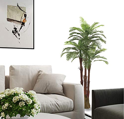 AMERIQUE Double Gorgeous 6 Feet Tropical Palm Artificial Tree - AMS0354 - Green - Like New