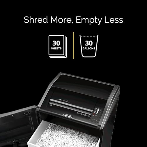 FELLOWES POWERSHRED 425CI 100% JAM PROOF GRADE PAPER SHREDDER (38425) - BLACK - Like New
