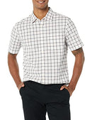 AMAZON ESSENTIALS SHIRT MEN - BIG & TALL - PINK WHITE BUFFALO PLAID - XL - Brand New