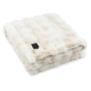 Brookstone Heated Faux Fur Throw Blanket Electric 4 Heat Settings 4H Auto Ivory - Brand New