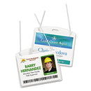 AVERYS HEAVY DUTY BADGE HOLDERS WITH CORDS, 3"X4", 2922 - CLEAR - Like New