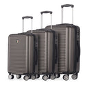 TUCCI 3-PIECE HARDSIDE SPINNER CARRY-ON LUGGAGE SET TSA FRIENDLY - CHARCOAL Like New