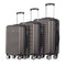 TUCCI 3-PIECE HARDSIDE SPINNER CARRY-ON LUGGAGE SET TSA FRIENDLY - CHARCOAL Like New