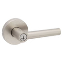 Kwikset Milan Entry Door Handle with Lock and Key, Secure Keyed Reversible Like New