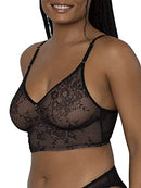 SA1451 SMART & SEXY WOMEN SMOOTH LACE BRALETTE - SIZE: WOMEN M - BLACK - Brand New