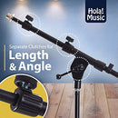 HOLA! MUSIC MIC STAND W/ADJUSTABLE HEIGHT – LOW PROFILE (KICK DRUM) - Like New