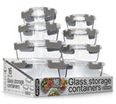 Bakken Borosilicate Glass Food Storage Containers with Lids 16 Pieces - Like New