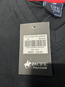 PACIFIC POLO CLUB BLACK MEDIUM LONG SLEEVE T SHIRT - BLACK - Brand New