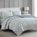 Martha Stewart Full/Queen Size Quilt Set - 3 Piece Soft Washed Microfiber - Brand New
