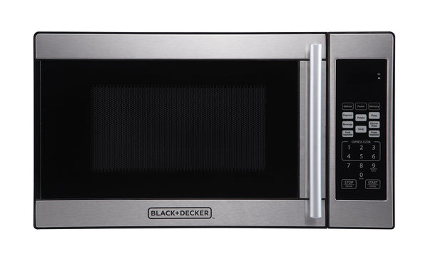 BLACK+DECKER 0.7 CU FT 700W MICROWAVE OVEN BLACK STAINLESS STEEL/BLACK - Like New
