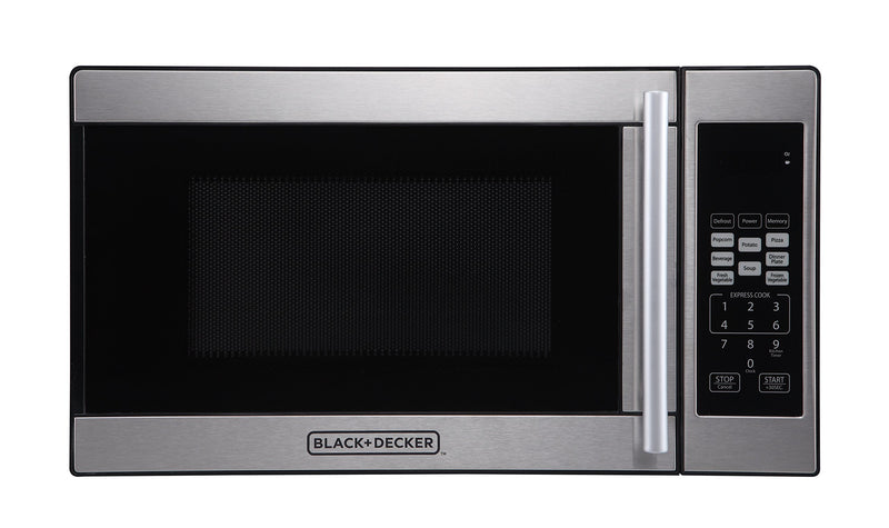 BLACK+DECKER 0.7 CU FT 700W MICROWAVE OVEN BLACK STAINLESS STEEL/BLACK - Like New