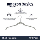 Amazon Basics Space Saving Slim Velvet Hangers Sturdy 100 Pack Gray/Silver - Brand New