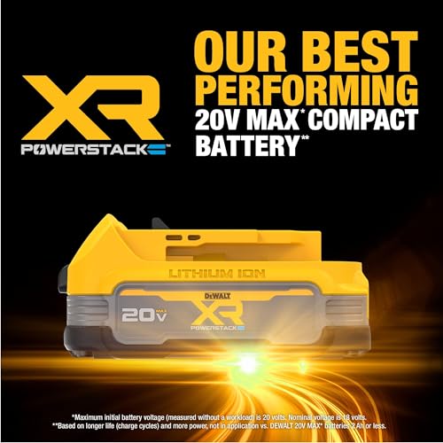 DEWALT 20V MAX POWERSTACK COMPACT BATTERY (2 PACK) DCBP034-2 - YELLOW - Brand New