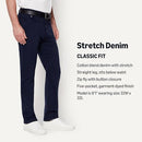 AEMN60626M26 AMAZON ESSENTIALS MEN'S REGULAR FIT FIVE POCKET PANT - NAVY - 34x32 - Like New